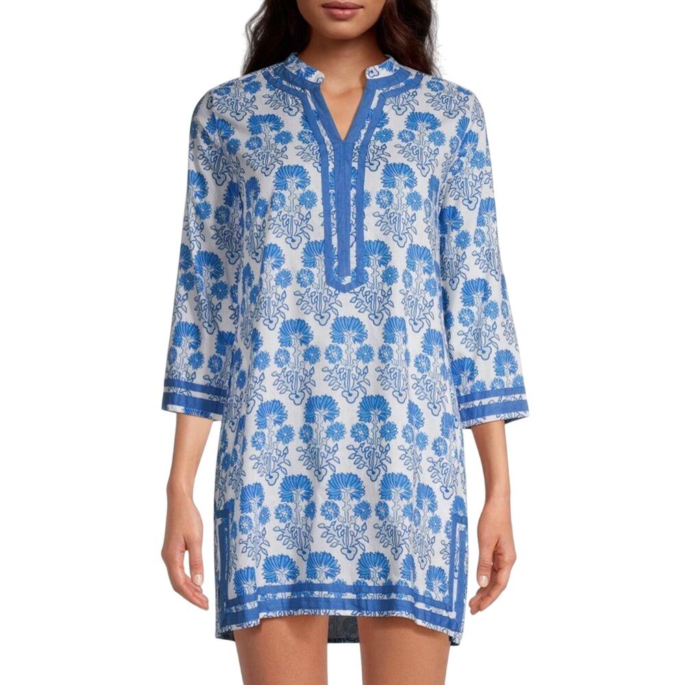 Anthropologie Ro's Garden $175 Tokyo Floral Cotton Tunic Size XL